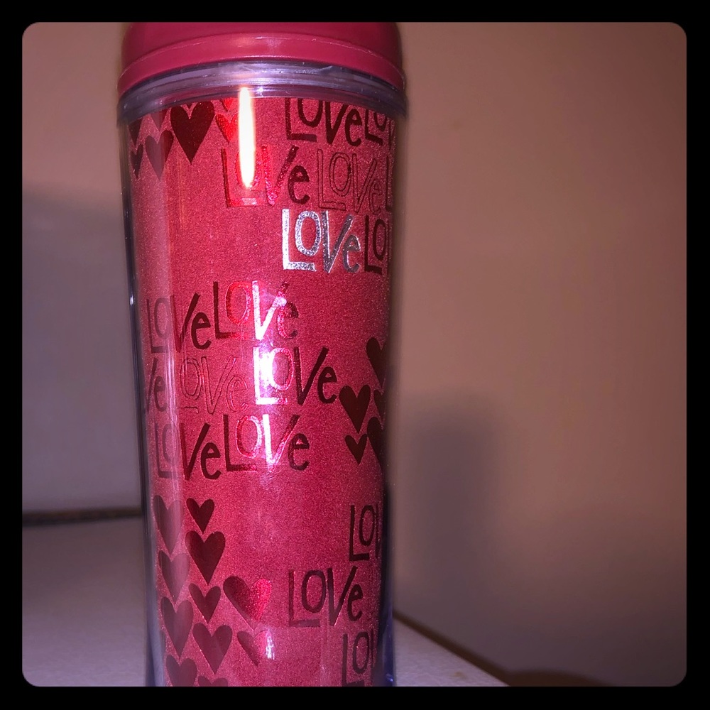 RED (Tall) LOVE Starbucks tumbler